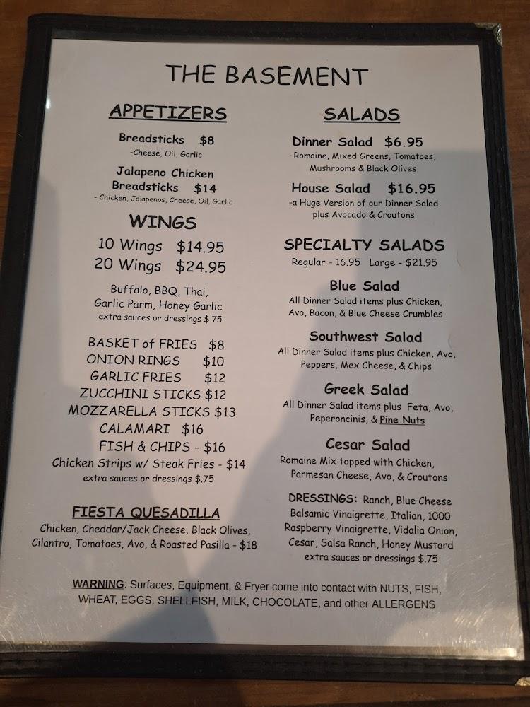 Main Street Pizza/The Basement on Main St. Menu image 1